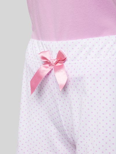 LOUIS & LOUISA Pyjama mit Statement-Stitching Modell 'Traumfrau' Rosa 2