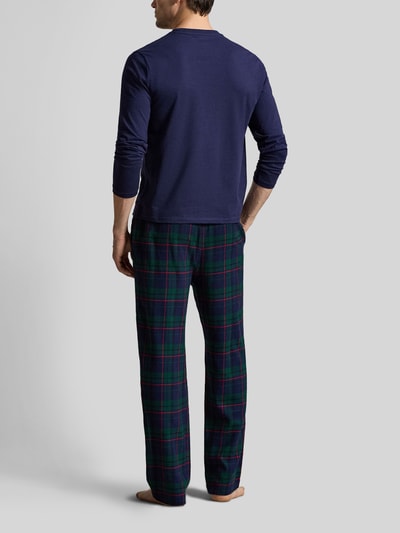 Polo Ralph Lauren Underwear Zestaw piżamowy z czystej bawełny Granatowy 4