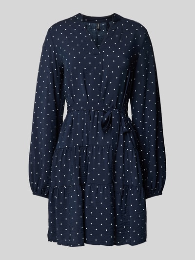 Vero Moda Flatteuze vrijetijdsjurk met ballonmouwen, model 'JOSIE' Marineblauw - 2