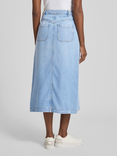 Marc O'Polo A-Linien Jeansrock aus Lyocell-Baumwoll-Mix Blau Melange 5