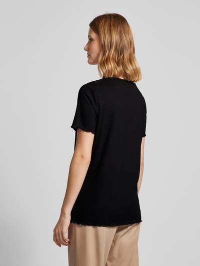 Kaffe T-Shirt mit Muschelsaum Black 5