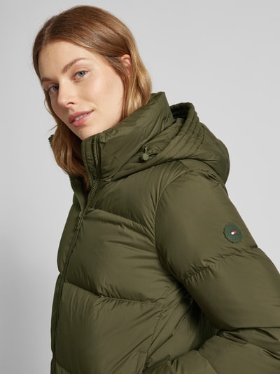 Tommy Hilfiger Płaszcz pikowany z kapturem Khaki 3