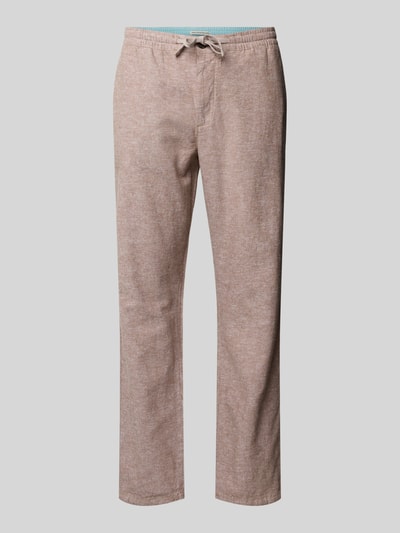 Tom Tailor Regular Fit Leinenhose mit elastischem Bund Sand 2