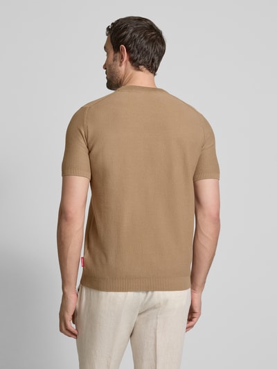 JOOP! Jeans T-Shirt mit gerippten Abschlüssen Modell 'Simoro' Beige 5