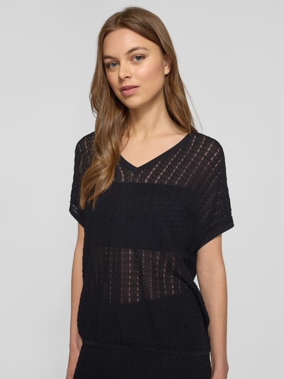 MOS MOSH Strickpullover mit V-Ausschnitt Modell 'Shani Plain' Black 3