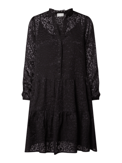 Neo Noir Kleid mit Ausbrenner-Effekt Modell 'Federica' Black 2