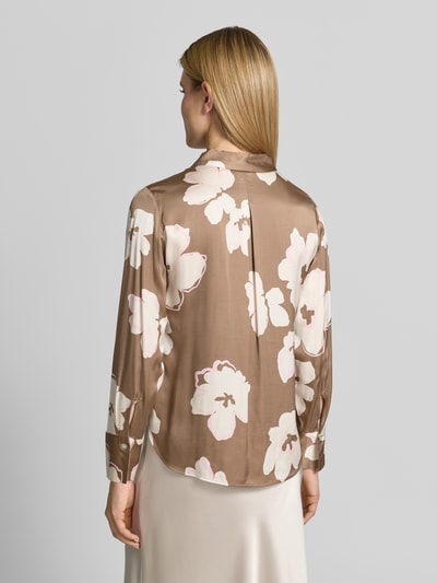 s.Oliver BLACK LABEL Regular fit blouse met lange mouwen van pure viscose Middenbruin - 5