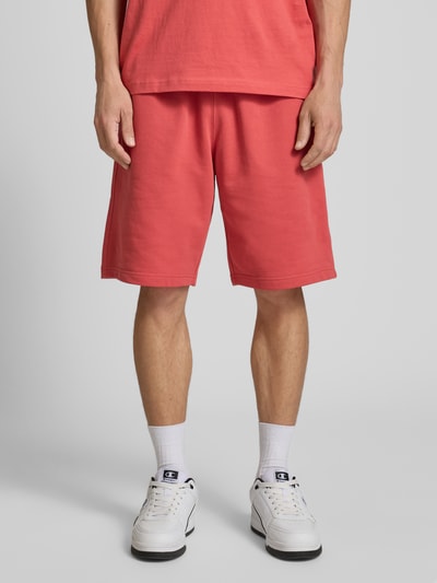 CHAMPION Relaxed fit sweatbermuda met logostitching, model 'ICONS' Rood - 4
