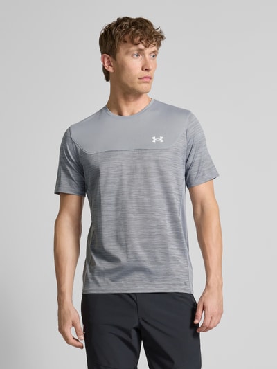 Under Armour Regular fit T-shirt met logoprint, model 'Tech' Middengrijs - 4