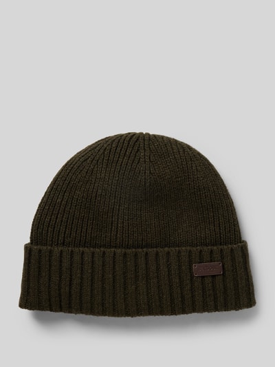 Barbour 'Beanie met labelbadge Donkergroen - 1