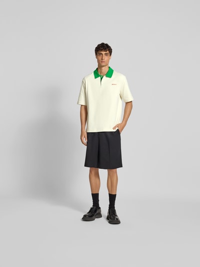 Marni Poloshirt mit Label-Detail Offwhite 1
