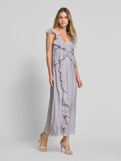 Jake*s Collection Maxikleid mit Volants Lavender 1