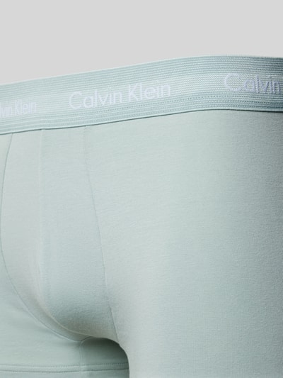 Calvin Klein Underwear Obcisłe bokserki z paskiem z logo w zestawie 3 szt. Miętowy 2