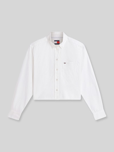 Tommy Jeans Relaxed Fit Hemdbluse aus reiner Baumwolle Weiss 2