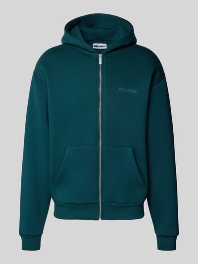 REVIEW Bluza rozpinana z kieszenią kangurką Ciemnozielony 2