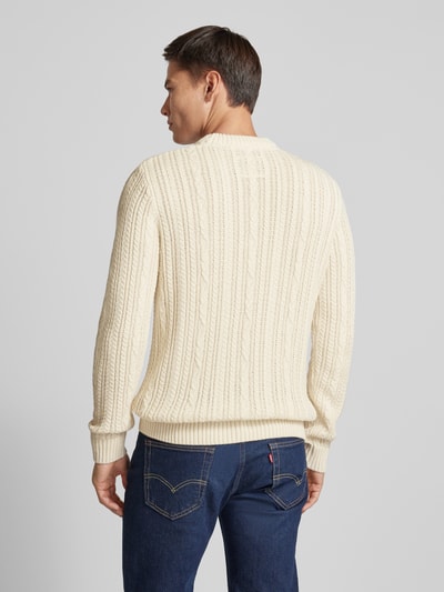 Jack & Jones Premium Sweter z dzianiny z prążkowanymi wykończeniami model ‘BLUDIOGO’ Beżowy 5