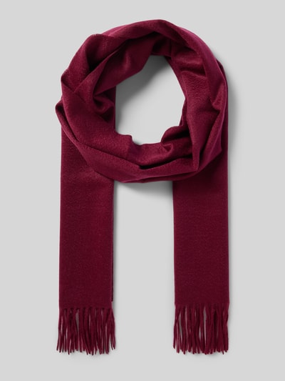 SALMONE Sjaal van puur kasjmier Bordeaux - 1