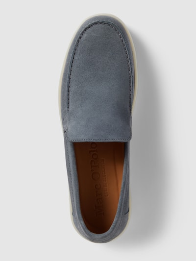 Marc O'Polo Penny-Loafer aus Leder mit Ziernähten Modell 'Valentin' Jeansblau 3