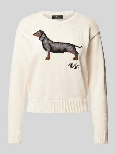 Lauren Ralph Lauren Strickpullover mit gerippten Abschlüssen Modell 'RIEDNEE' Offwhite 2