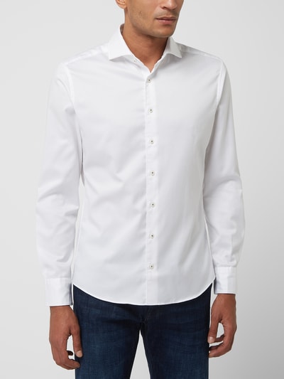 Eterna Slim Fit Business-Hemd aus Twill Weiss 4