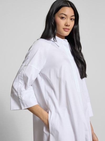 Marc Cain Knielanges Hemdblusenkleid mit 3/4-Arm Weiss 3