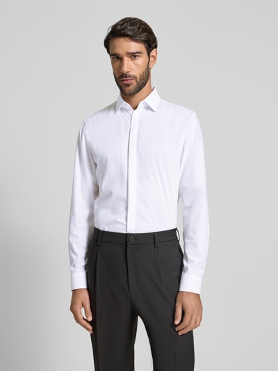 Jake*s Slim fit zakelijk overhemd met kentkraag Wit - 4