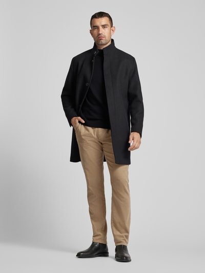 SELECTED HOMME Gebreide pullover met turtleneck, model 'ROBERT' Zwart - 1