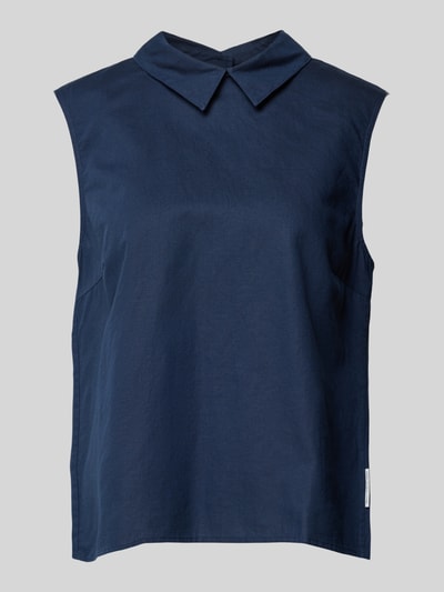 Marc O'Polo Denim Korte top met platte kraag Marineblauw - 2