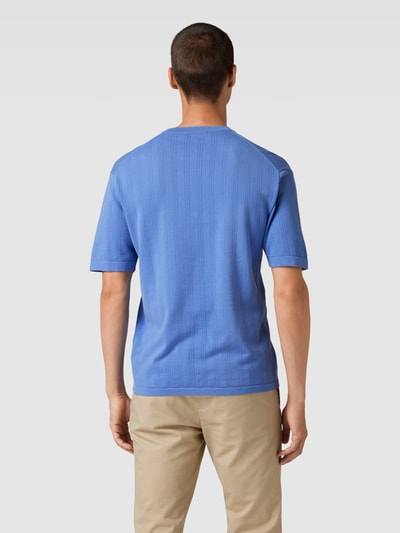 Drykorn T-Shirt mit Strukturmuster Modell 'DERICO' Metallic Blue 5