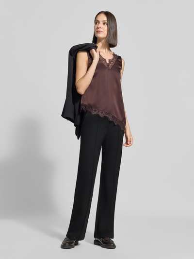 Christian Berg Woman wide fit broek van viscosemix Zwart - 1