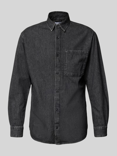 JACK & JONES Regular Fit Jeanshemd mit Brusttasche Modell 'CREEK' Dunkelgrau 2