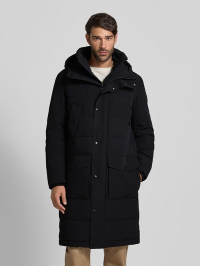 Strellson Płaszcz pikowany o kroju regular fit z naszywką z logo model ‘CRASHER’ Czarny 4