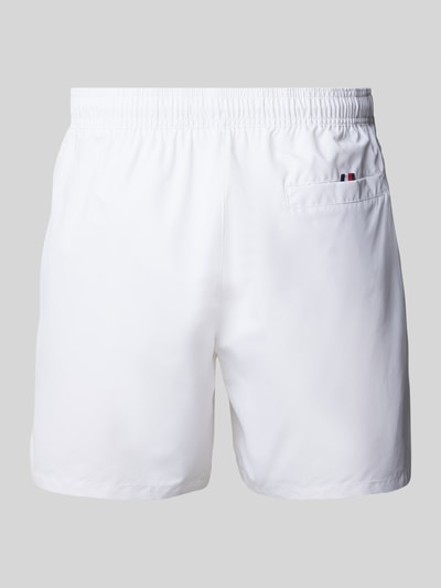 Tommy Hilfiger Regular Fit Badeshorts mit Label Stitching Weiss 3