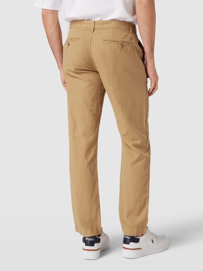 Polo Ralph Lauren Straight fit broek van een mix van linnen en katoen Camel - 5