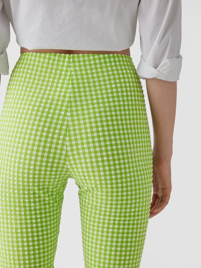 MSGM Radlerhose mit Vichy-Karo Hellgrün 6