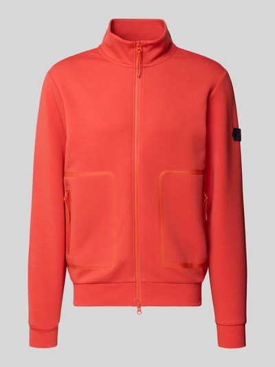 Produktfoto, Regular Fit Jacke mit Stehkragen Modell 'Scott' von Peuterey, elastyczny materiał, kieszonki, czerwony kolor, krój regular fit