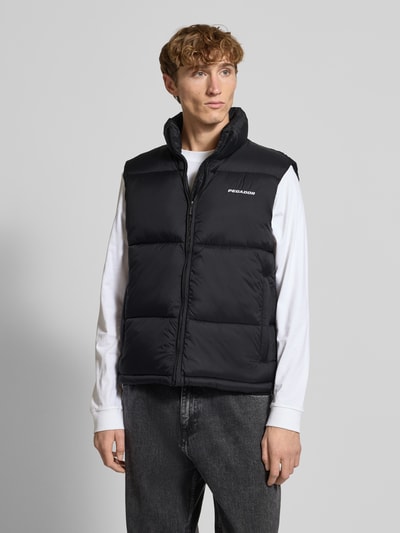 Pegador Steppweste mit Stehkragen und Label-Stitching Modell 'LANDIN' Black 4