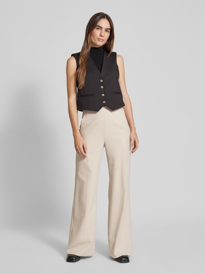 Windsor Wide leg pantalon met persplooien Beige - 1