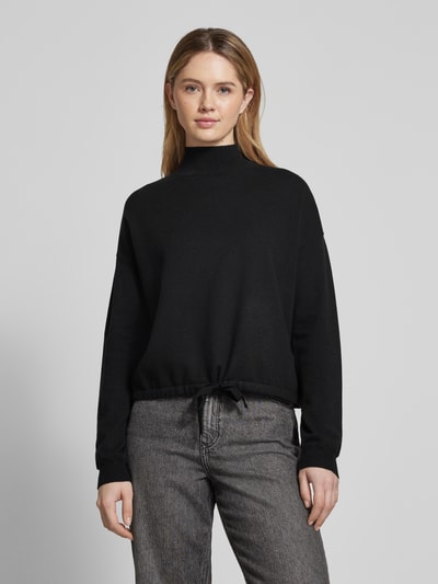 Street One Sweatshirt mit gerippten Abschlüssen BLACK 4