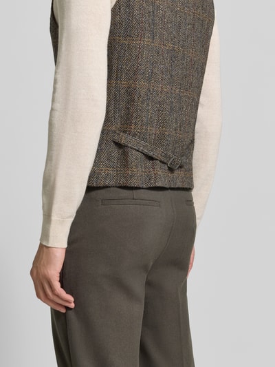 Carl Gross Weste aus Schurwolle mit Brustleistentasche Modell 'Warner' Dunkelgruen 3