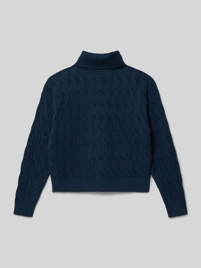 Tommy Hilfiger Teens Regular fit coltrui van katoenmix Marineblauw - 3