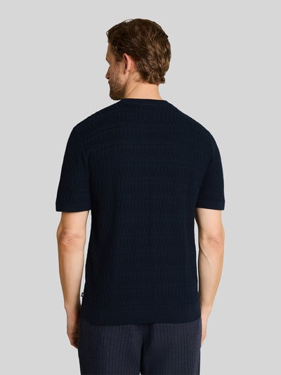 Tom Tailor Sweter w kroju regular fit z czystej bawełny Granatowy 5