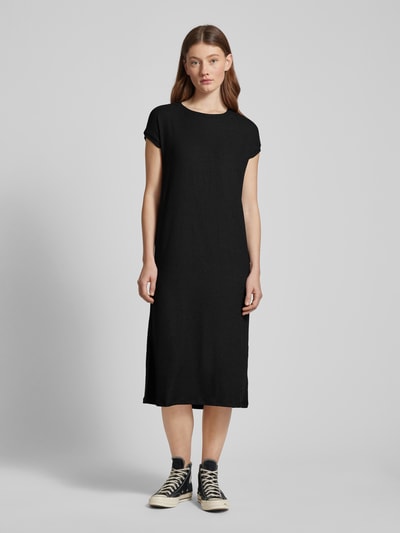 Tom Tailor Denim Midi-jurk met kapmouwen Zwart - 4