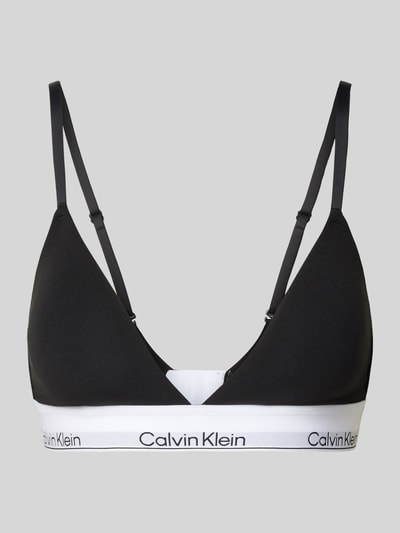 Calvin Klein Underwear Triangel-BH mit Logo-Bund und Spaghettiträgern Black 1