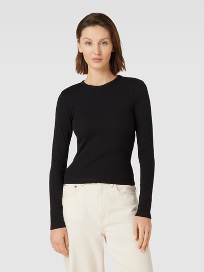 Vero Moda Shirt met lange mouwen en ronde hals, model 'CHLOE' Zwart - 4