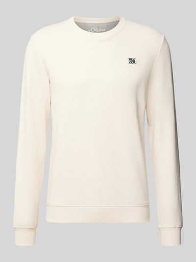 Produktfoto, Regular Fit Sweatshirt aus Baumwoll-Mix von s.Oliver RED LABEL, efekt: jednolity kolor, krój regular fit, wyhaftowane logo, okrągły dekolt, długi rękaw, prążkowane zakończenia, wykończenie: dzianina dresowa, materiał: mieszanka bawełny