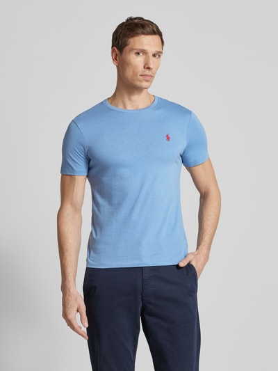 Polo Ralph Lauren T-Shirt mit Label-Stitching Jeansblau 4