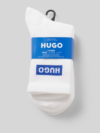 Hugo Blue Socken mit Label-Detail im 3er-Pack Weiss 3