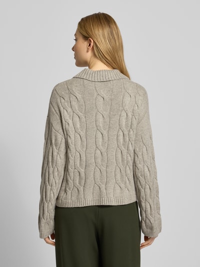 MSCH Copenhagen Strickpullover mit Zopfmuster Modell 'Pavana Peony' Beige 5