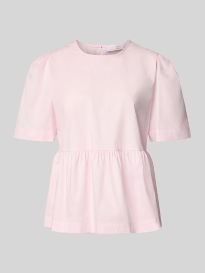 Rich & Royal Bluzka z okrągłym dekoltem i zapięciem na guzik Różowy 2